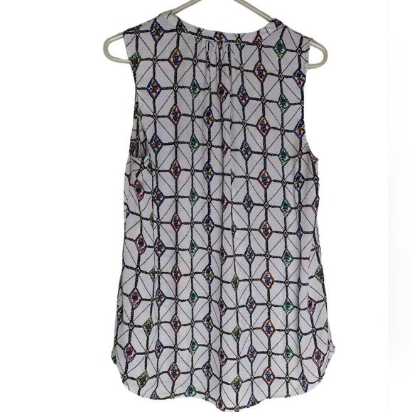 Daniel Rainn Boho Print Short Sleeve Button Down Blouse - Picture 5 of 10